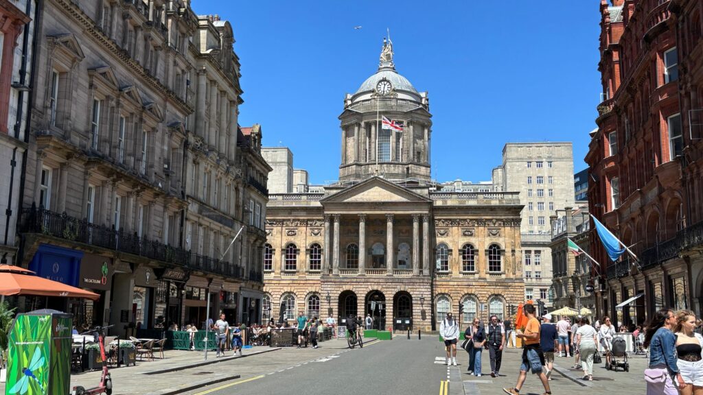 Liverpool Town Hall Building as seen from Castle Street